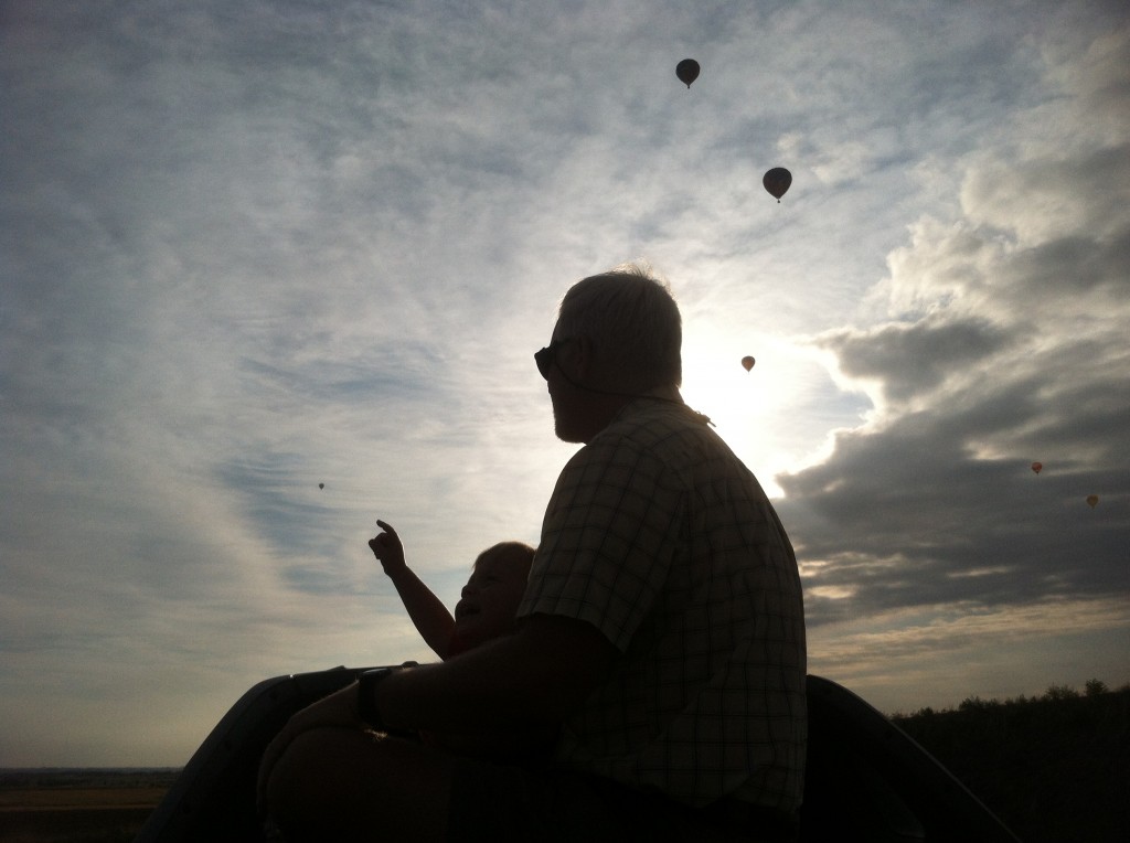 Watching the hot air balloons go up