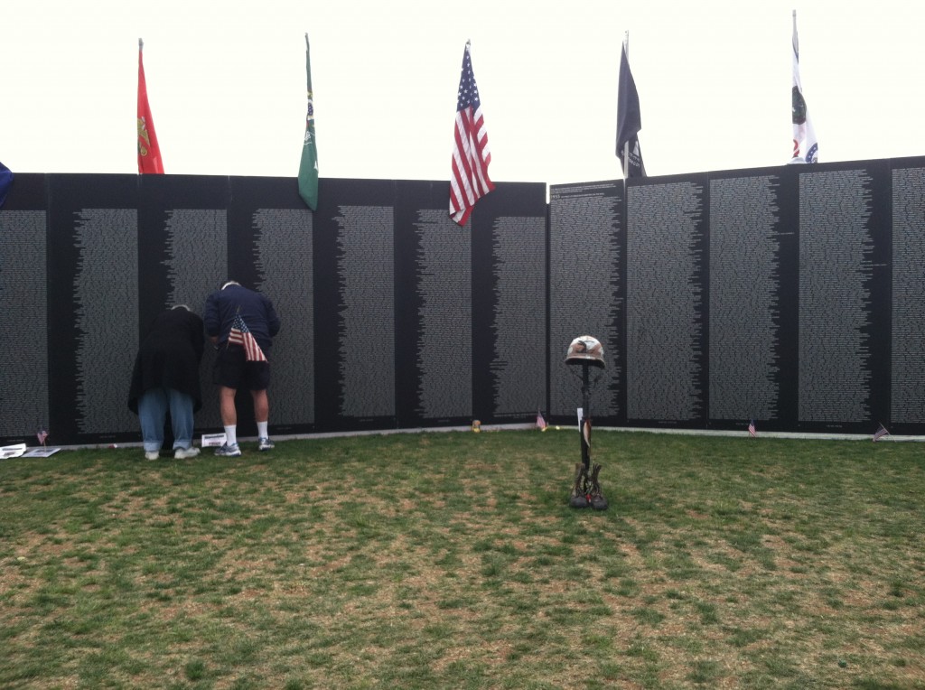 Vietnam War Memorial Wall on Veterans Day